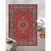 Retro Red Persian Carpet Abstract Ornament Rug Red Turkish Rugs Oriental Bohemian Rug for Living Room Bedroom Non Slip Floor Mat 1