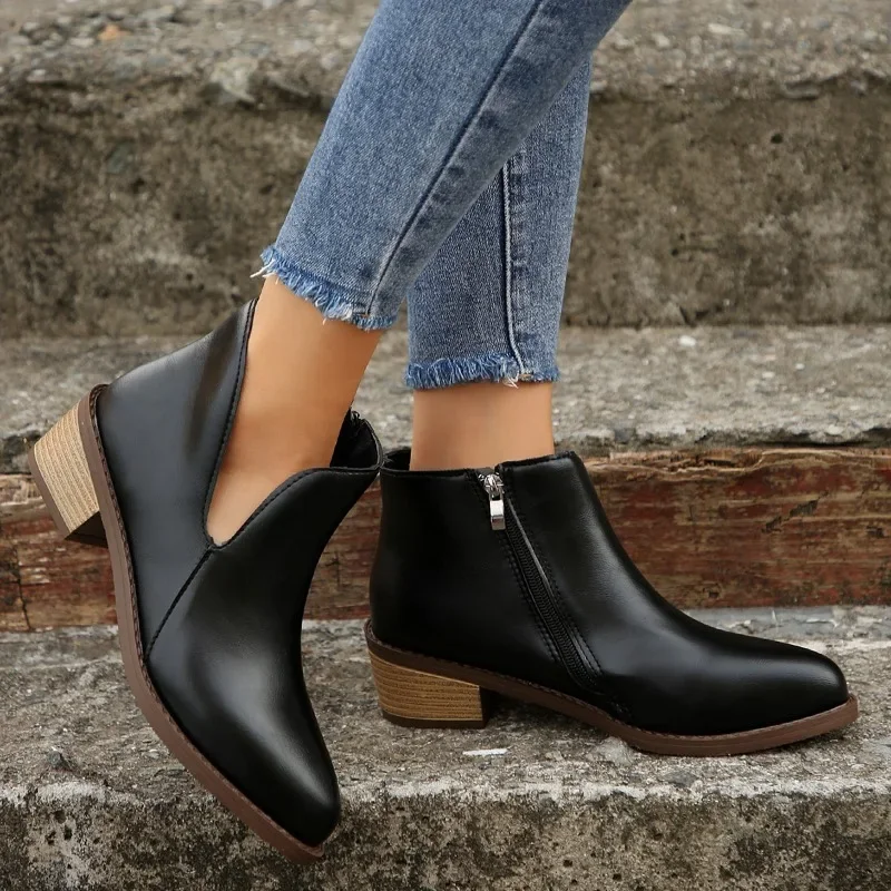 Botas Mujer Invierno White Mid Pulgadas) Altura Del Tacón