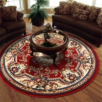 Round Short Pile European Carpets for Living Room Decoration Rugs for Bedroom Decor Carpet Non-slip Area Rug Thicken Floor Mats 1