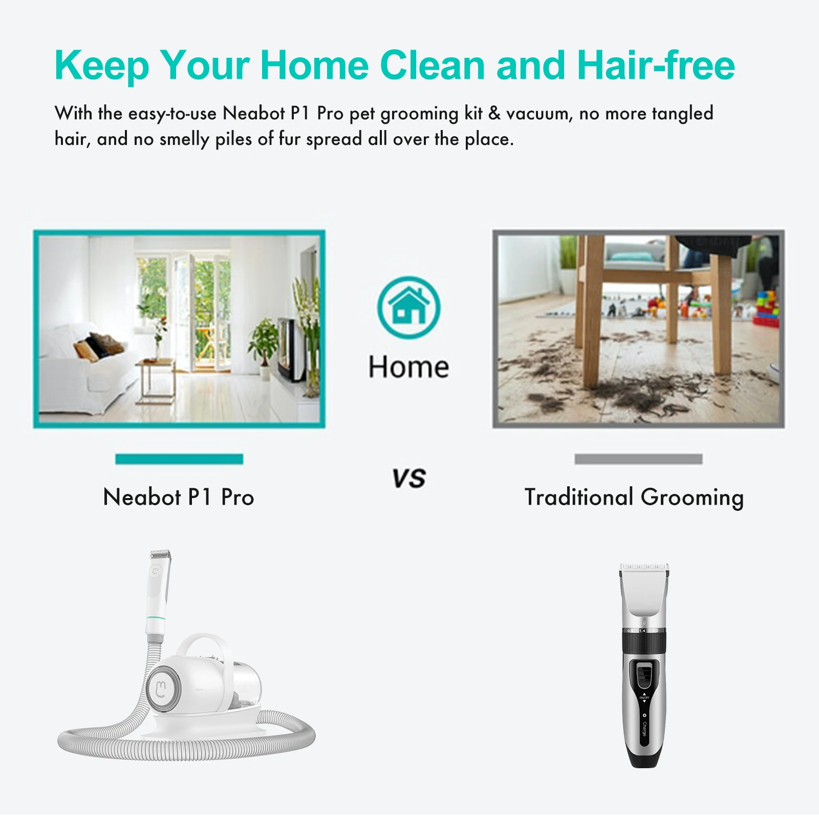 neabot pet grooming kit & vacuum 新品未使用 Amazon.co.jp: 【ブラシと掃除機一体型】Neabot ペット用