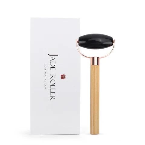 Jade Roller Massager Pink Natural Stone Facial Lifting Slimming Massage for Neck Skin Care Beauty Tools Roller Anti Age