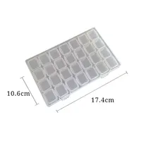 28 Grids Plastic Jewelry Storage Box Necklace Earrings Rings Jewelry Packaging Organizer Portable Pill Medicine Storage Box 6