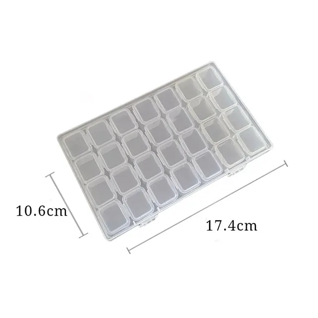 28 Grids Plastic Jewelry Storage Box Necklace Earrings Rings Jewelry Packaging Organizer Portable Pill Medicine Storage Box 6