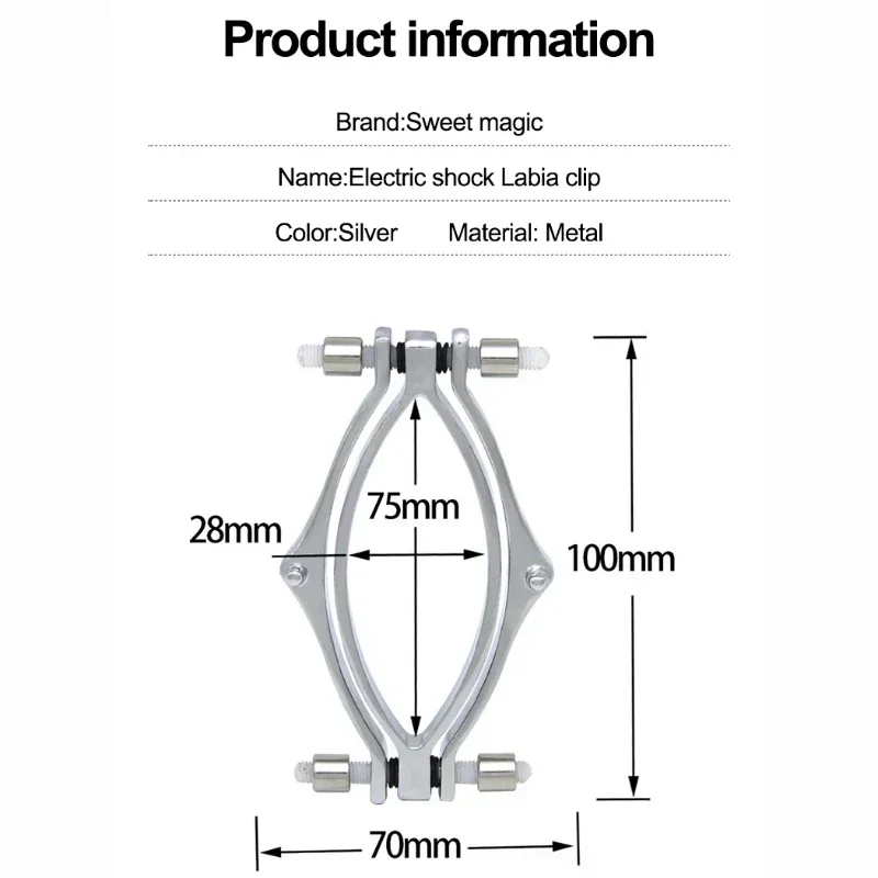 Electric Shock Labia Clip Clitoris Stimulator G-Spot Spreader Clamps Vagina Masturbation Sex Toy for Woman Couples Flirting 18+ sex toys