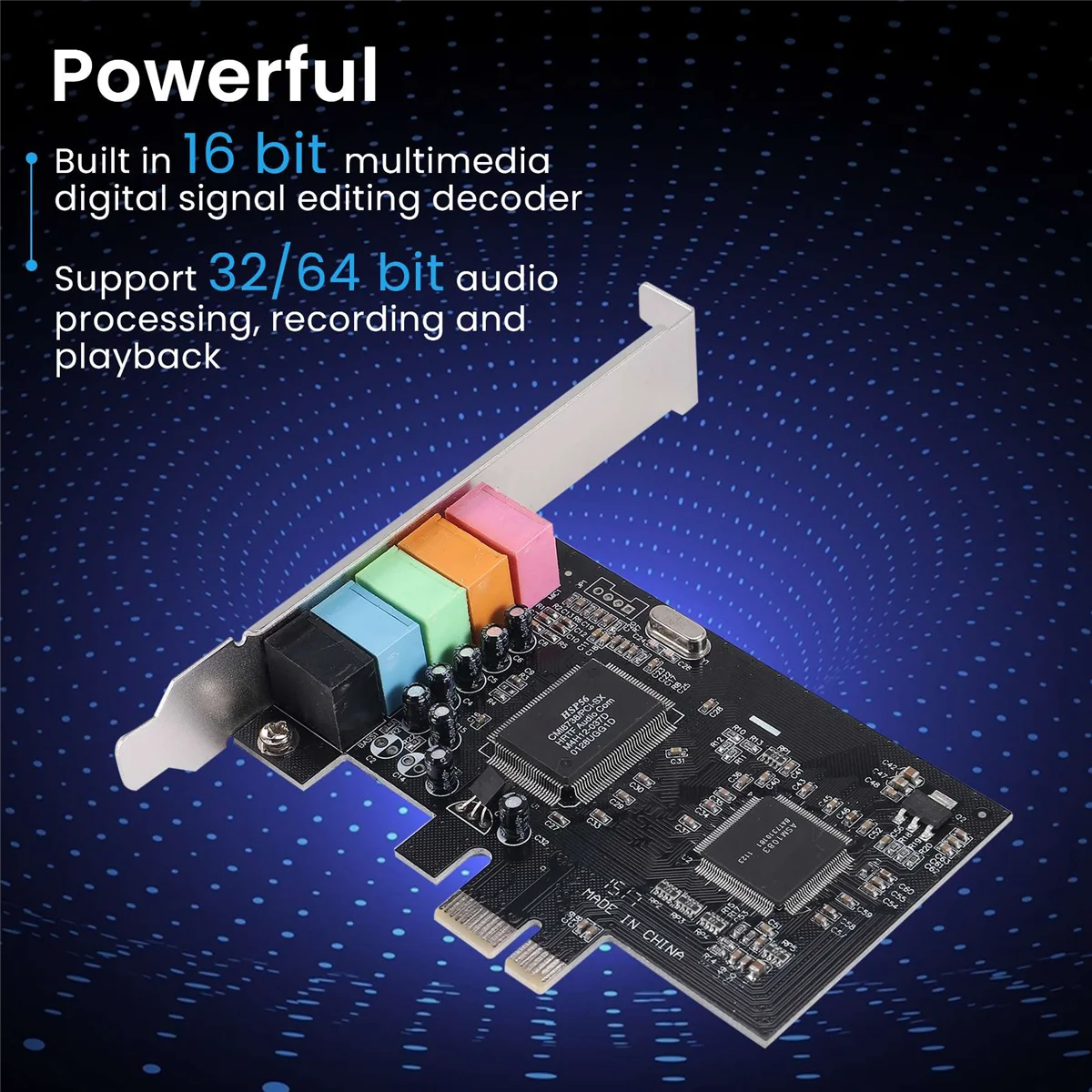 PCIe 사운드 카드 5.1, PCI 익스프레스 서라운드 카드, 3D 스테레오 오디오, 고성능 PC 사운드 카드, CMI8738 칩