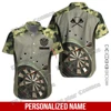 Personalized Name Darts Player 3D Printed Men's Hawaiian Shirt Summer Beach Short sleeve shirt Unisex Casual Tee shirts SH02 6