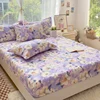 Bonenjoy Floral Style Bedsheet Pure Cotton Bed Cover Elastic Fitted Sheet Soft Mattress Protector 침대시트 (Pillowcasae Need Order) 2
