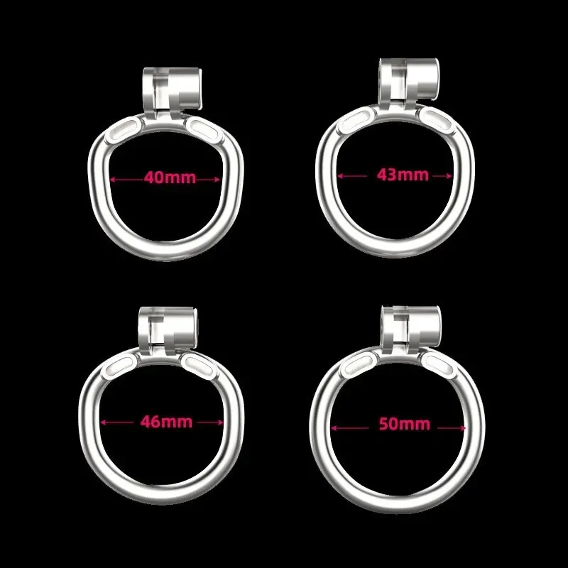 Stainless Steel Male Chastity Cage Cock Cobra Mamba Penis Ring Chastity Belt BDSM Erotic Urethral Lock Double-Arc Ring Sex Toy penis chastity cage chastity lock sex toy chastity cage accessory penis cock ring