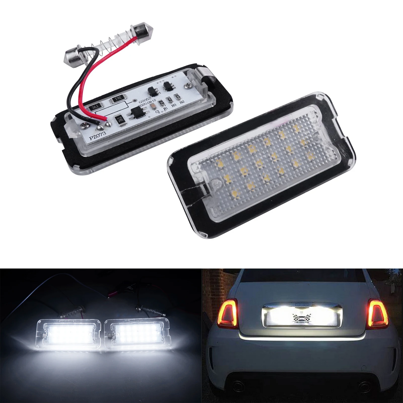 Canbus 18Smd Led Lampade Targa Per Fiat Abarth 500 500C 312 07 +