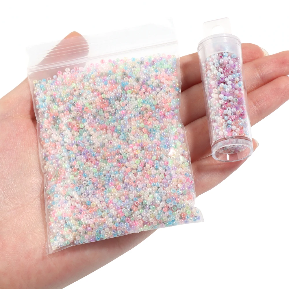 Glass Beads 1000-5000Pcs/Lot 2mm Multi Styles Round Spacer Loose Beads for DIY Crafts Ornament Making Finding Accessories
