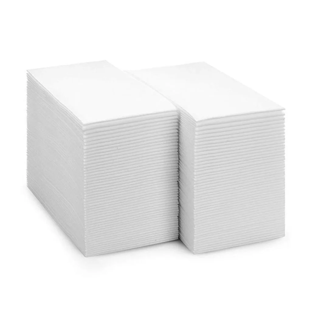100PcsDisposableHandPaperTablePaperNapkinsElegantTissueWhiteFoilBirthdayPartyDecor