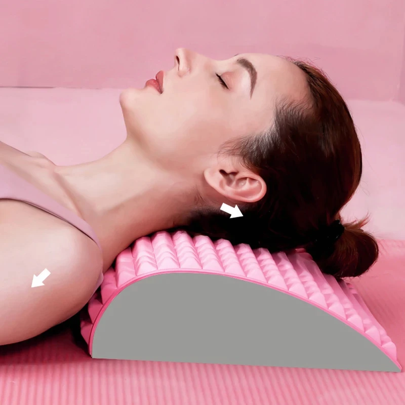 Back Stretcher Pillow Neck Lumbar Support Massager For Waist Back Sciatica Herniated Disc Pain Relief Massage Relaxation