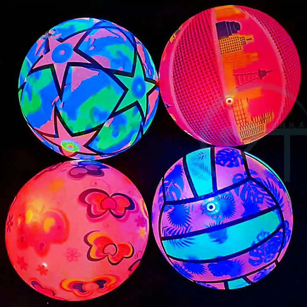 12Pcs/lot Luminous Moonlight High Bounce Toy Balls Kids