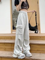American Drawstring Design Cargo Pants Women Fashion Hip-hop Streetwear Woman Trousers New 2024 Summer All-match Cargo Pants - Image 3