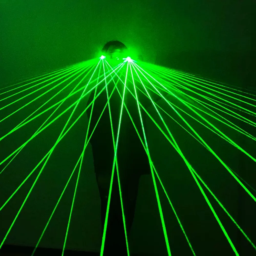 

Cool Green Red Blue Laser Glasses Led Light Laserman Stage Show Dancer Luminous Costumes Nightclub Performance Eyeglasses