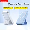 Wireless Magnetic Power Bank With Type-C Cable Portable Fast Charger Stand 10000mAh External Spare Battery For iPhone Xiaomi 1