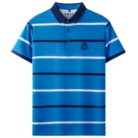 Mode rayé à manches courtes hommes polo été tendance marque lettre broderie design affaires décontracté respirant Paul T-shirt 6