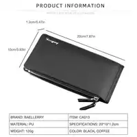 Casual Multi-Card Double Zipper Long Men's Wallet Multi-Function Ultra-Thin Bank Card Holder Large Capacity Bifold Clutch Bag 2