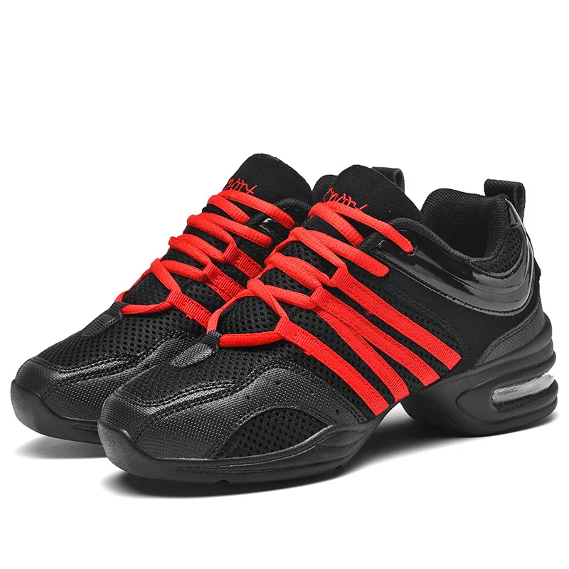 Square Dance Shoes Sneakers Elevated Women Dance Shoes Modern Dance Soft Sole Air Cushion Breathable Mesh Sports Shoes Women