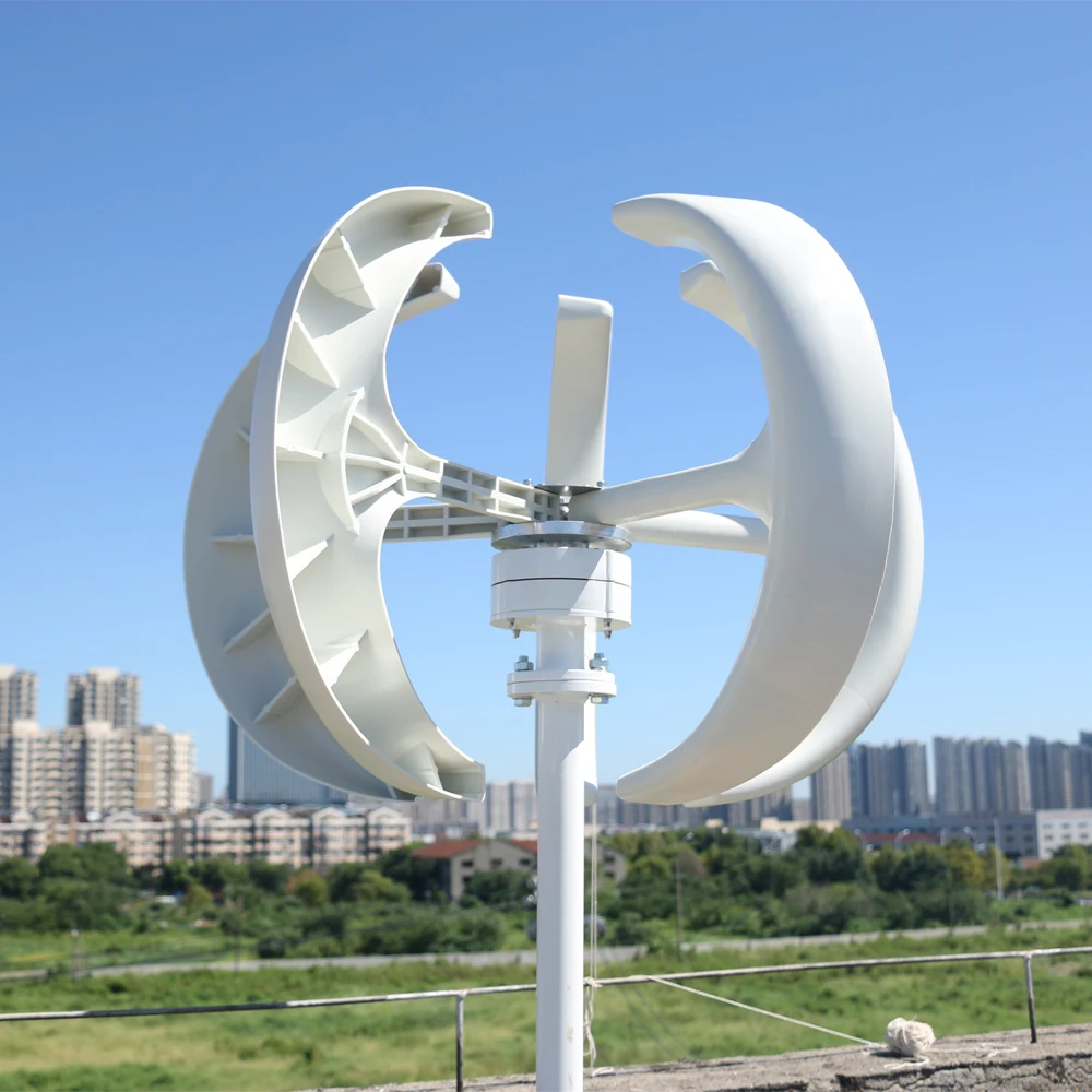 China Fabriek 5000W 8000W Verticale Windmolens Turbine Dynamo Generator Alternatieve Energie 12V 24V 48V Met Mppt Controller