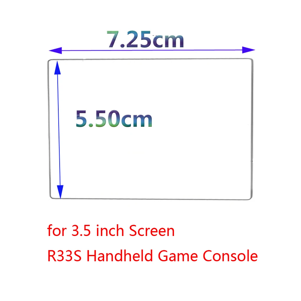 2pcs/box Tempered Glass Protector Crystal Film with a Hard Storage Box for R33S Handheld Game Console Newest 3.5-inch Screen