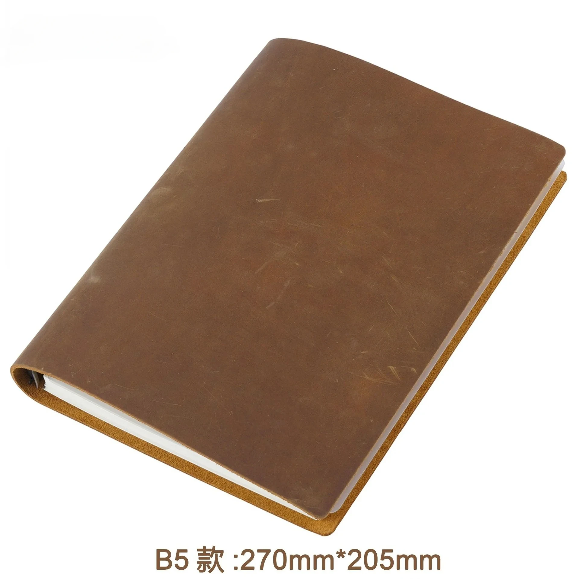 

Genuine Leather B5 Size Rings Planner With 9-hole Binder Sketchbook Big Notepad Vintage Notebook Journal Organizadores Agenda