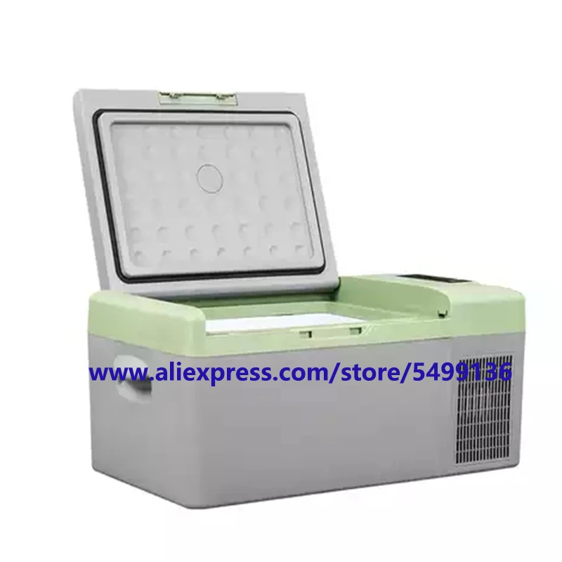 휴대용 배터리 냉동고 냉장고, 16L 자동차 앱 RV 냉장고, 12V 컴프레서, 빠른 냉동, 가정 야외 피크닉 쿨러