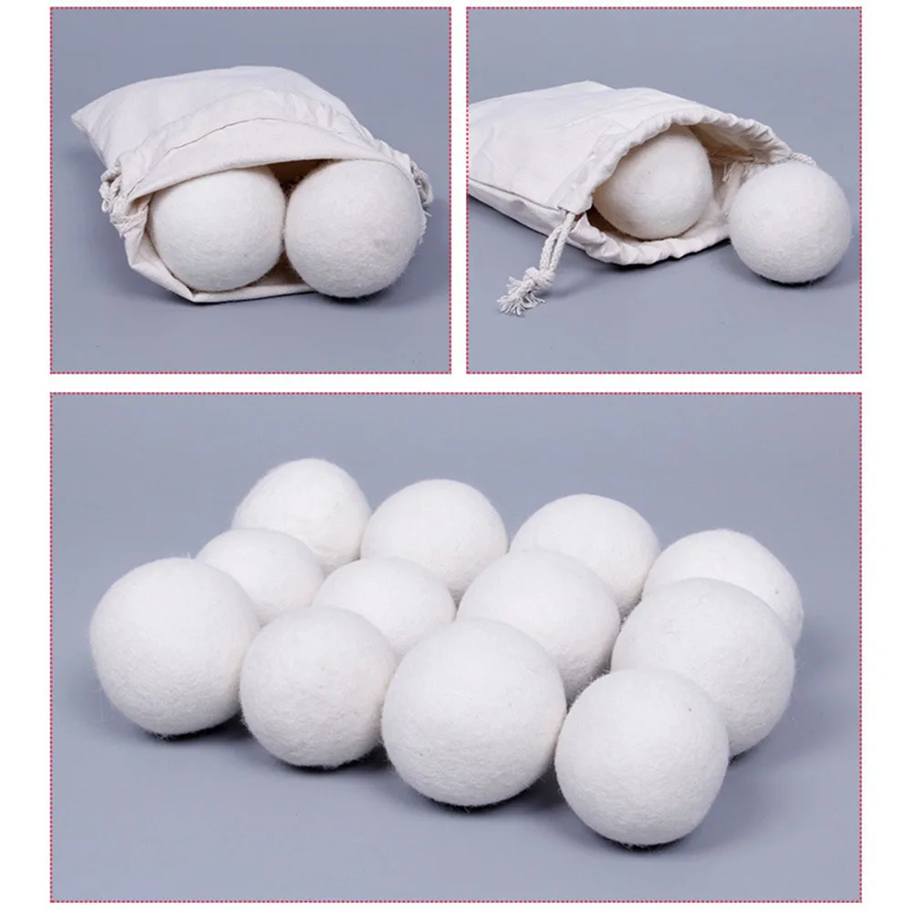 Home Washing Balls To Reduce Drying Time 3cm/4cm/5cm Wool Dryer Balls Organic Wool Dryer Balls Bathroom Laundry Accessories