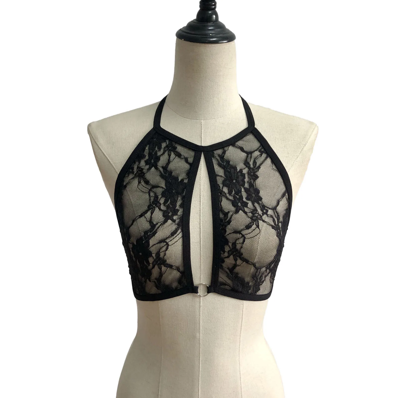 Erotic Lingerie Sexy Lingerie Hollow Out Elastic Cage Bra Women Sexy Underwear Transparent Lace Camisole Tank Tops Erotic Lingerie Costumes