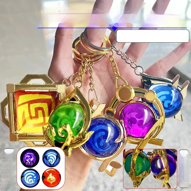 Game GENSHIN IMPACT Vision Element Pendant Keychain Anime Cosplay