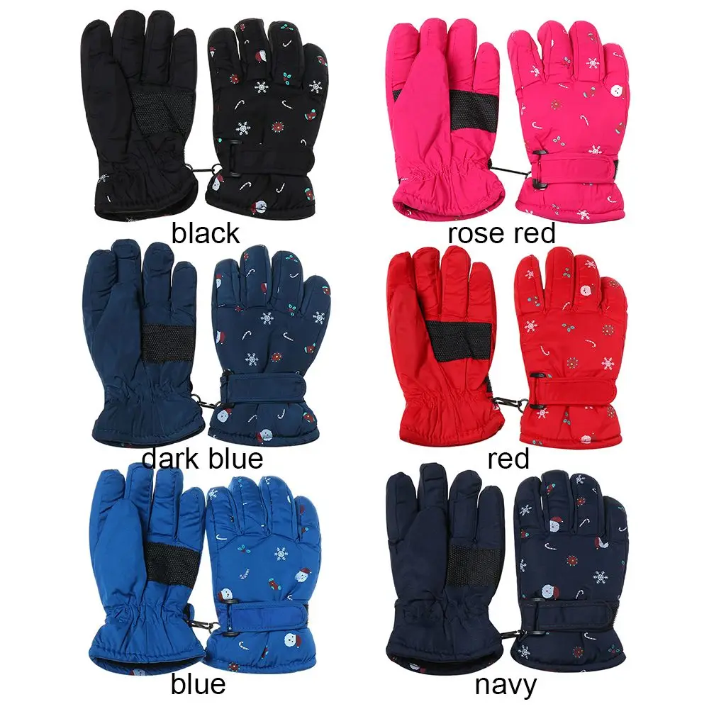 Mountaineering Children Kids Winter Must Non-slip Snow Snowboard Children Ski Gloves Windproof Waterproof Long-sleeved Mitten