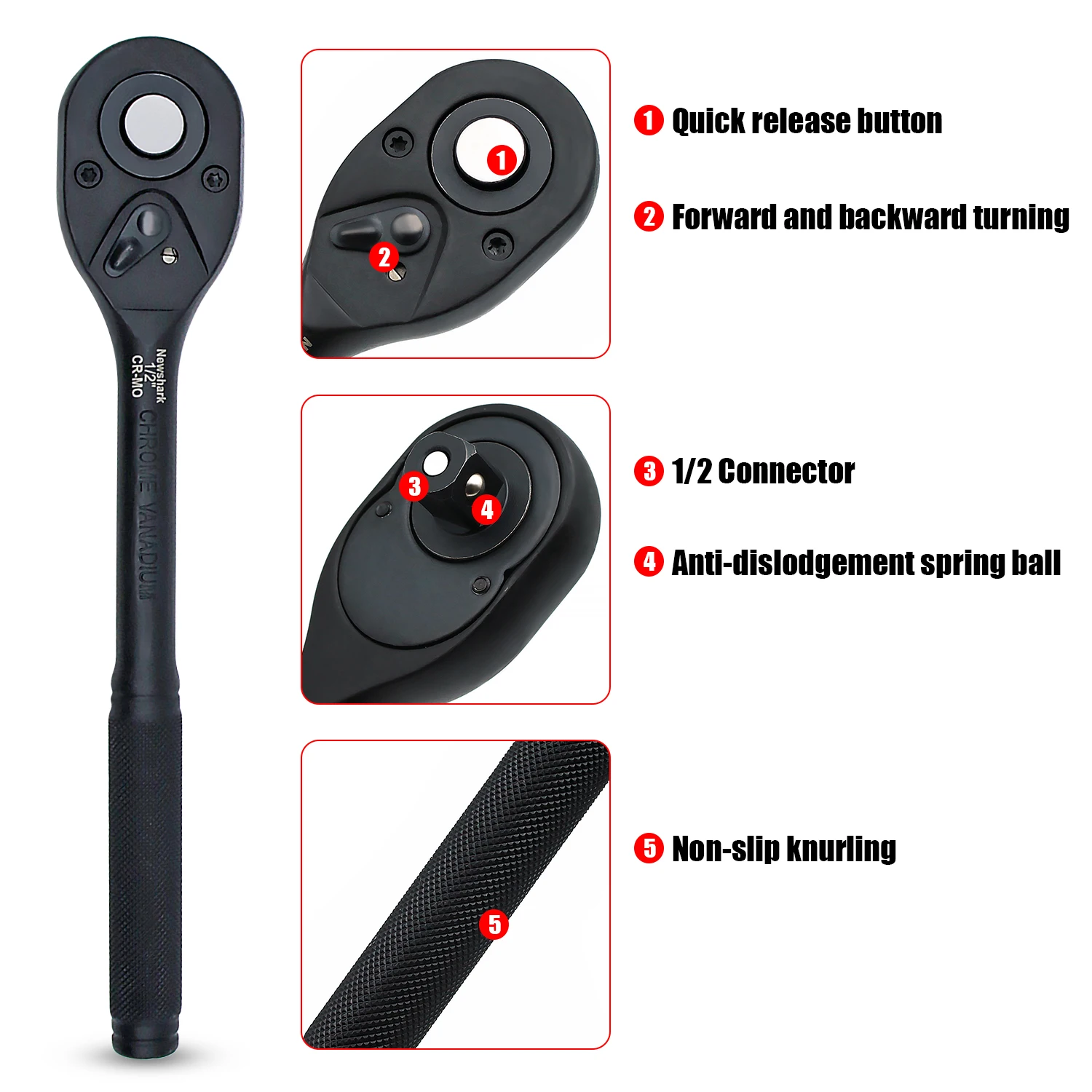 22 pcs ratchet wrench set , air cannon socket combination, durable repair tool set, car repair toolbox 10mm-32mm 6