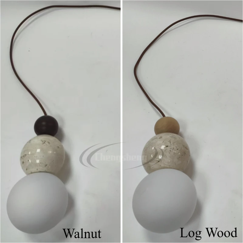 Travertine LED Chandelier Pendant Light For Bedside Bedroom Restaurant Bar