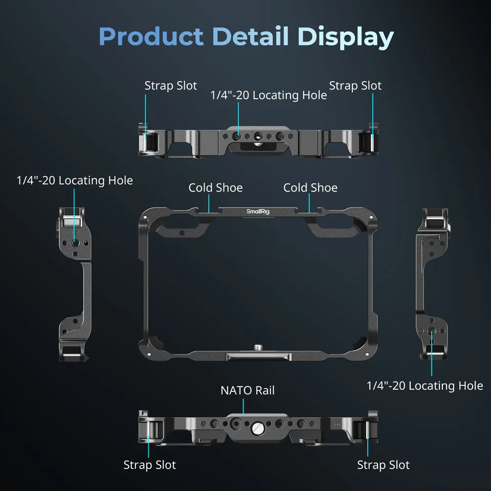 SmallRig Monitor Cage Kit for Atomos Shinobi II, with