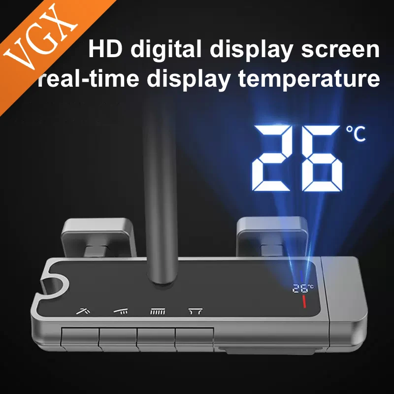 Shower Set VGX Smart Shower System Intelligent Bathroom Digital Display Shower Faucet Set 4-way Rainlfall Bathroom Mixer Bidet Set