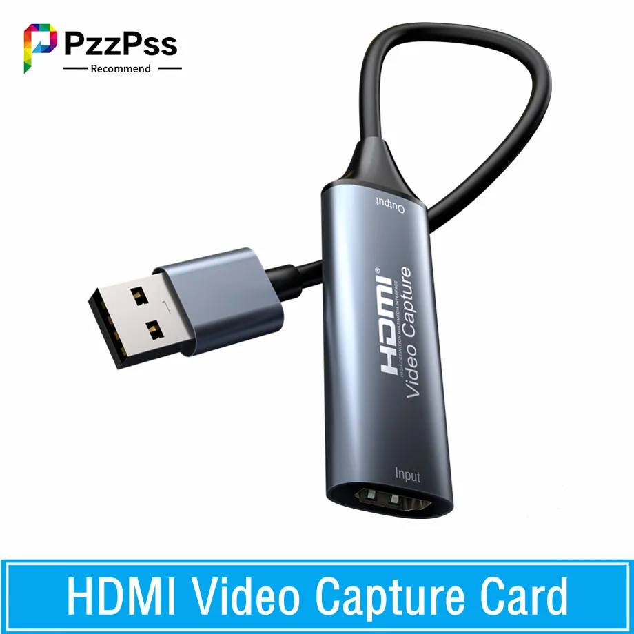 HDMI Video Capture Card 4K 30Hz HDMI to USB 2.0 USB 3.0 USB-C Video Grabber Box For Macbook PS4 PC Game DVD Camera Recording