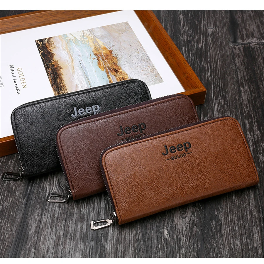 designer wallets Men's Coin Purse Black Leather Single Zipper Multi-Function Mobile Phone Coin Purse Fashion Mini Wallet Male pockect Top Quality skin wallet