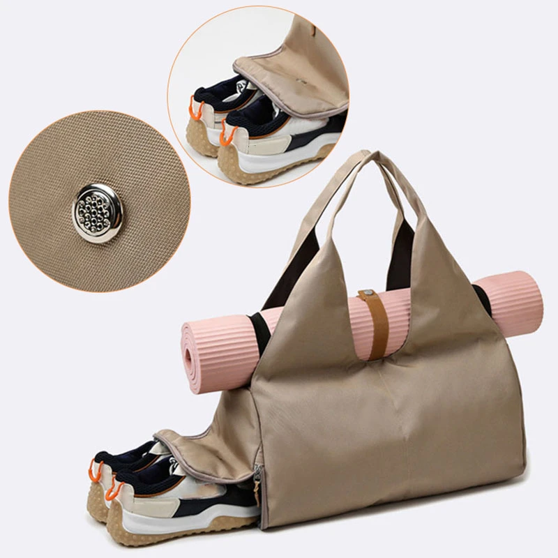 Women Yoga Mat Pad Bag Gym Sports Training Shoulder Bag Fitness Dance Travel Storage Bags Female Tote Dry Wet Handbags Weekend 3