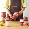 Fresh-keeping Food Container Fruit Salad Yogurt Box Kitchen Container For Cereals Double-layered Portable Travel Storage Jars 4