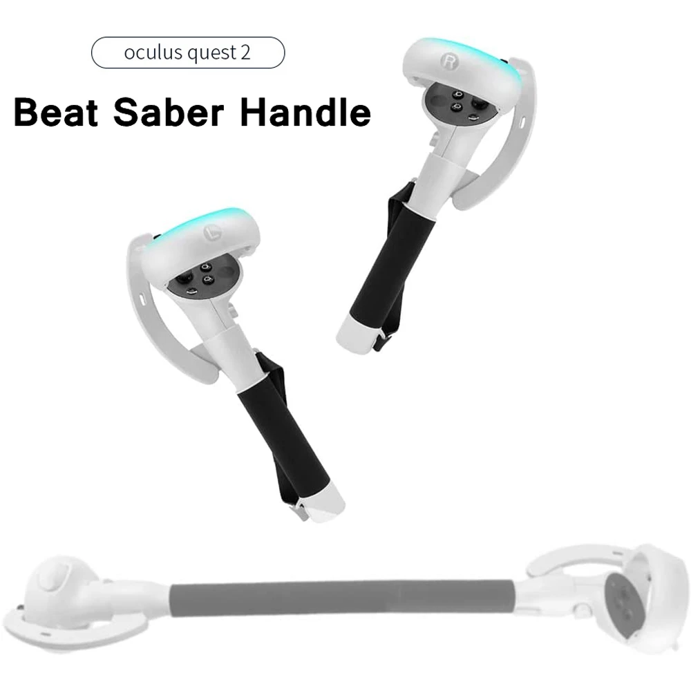 Dual Handles Extension Grips For Oculus Quest 2 Controller Playing Beat Saber Vr Games 2 In 1 For Oculus Quest 2 Accessories Vr Ar Glasses Accessories Aliexpress