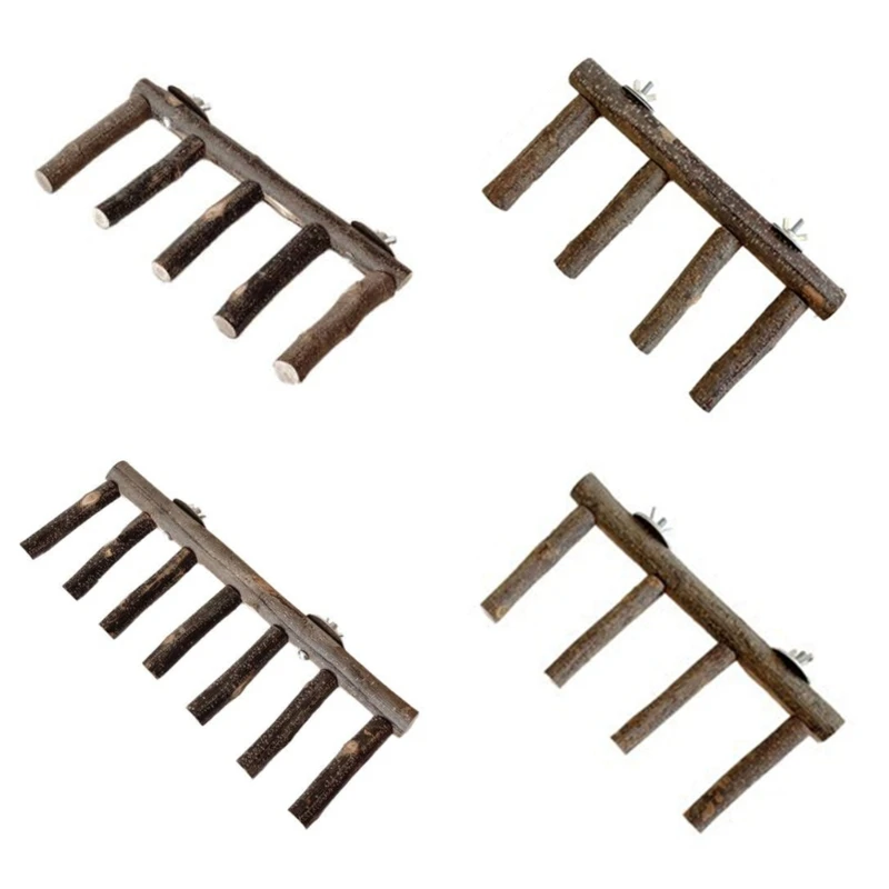 Bird Toy Perch Ladder Parrot Grinding Stand for Cage Snuggle Toy for Small Birds Parrots Easy to Install