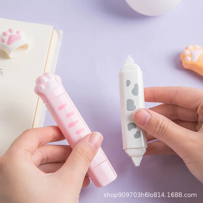 Correction Tape 5mm * 4m + 5mm * 3m Dot of Glue Cat Claw Students School Accessories