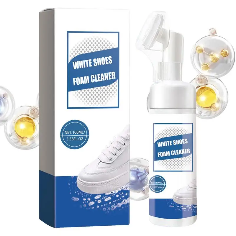 100ml Sneaker Shoe Cleaning Foam Whiten Refreshed Polish White Shoe Clearning Foam White Shoes Cleaner Whitener
