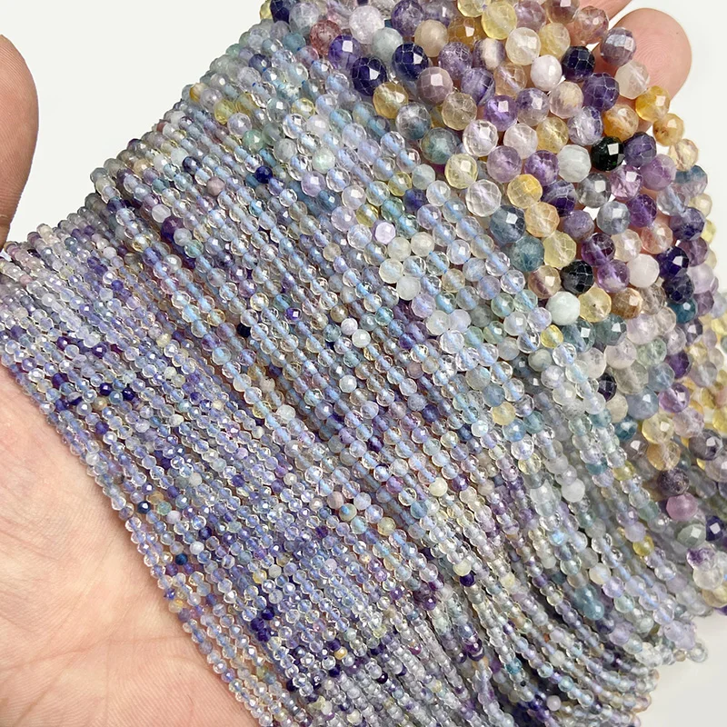 Champagner natürliche facettierte Zirkon Perlen lose Distanzperlen für Schmuckherstellung Diy Charm Zubehör handgefertigt 2 3 4 mm Großhandel – Detail 23