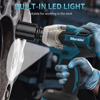 Clé à chocs électrique sans fil Mamidw, clé à chocs sans balais, outils électriques à couple élevé, outil électrique pour batterie Makita 18v 6