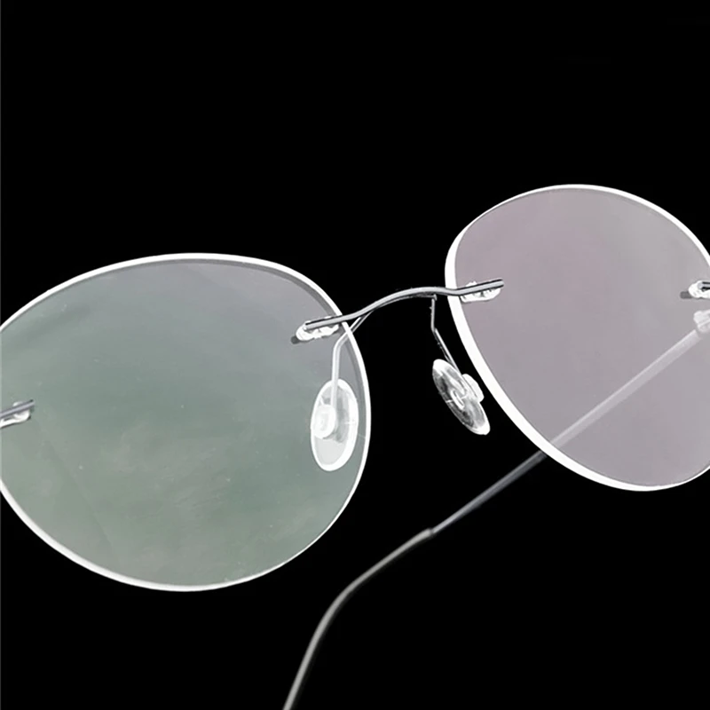 Rimless Prescription Glasses For Myopia -0.5 to -8.0 Men Women Framless Titanium Alloy Blue Light Blocking or Photochromic F017