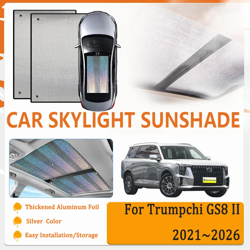 

Car Window Sunshade Pads For Trumpchi GS8 II ES9 2021 2022 2023 2024 2025 2026 Anti-UV Rug Skylight Covers Sun Visor Accessories