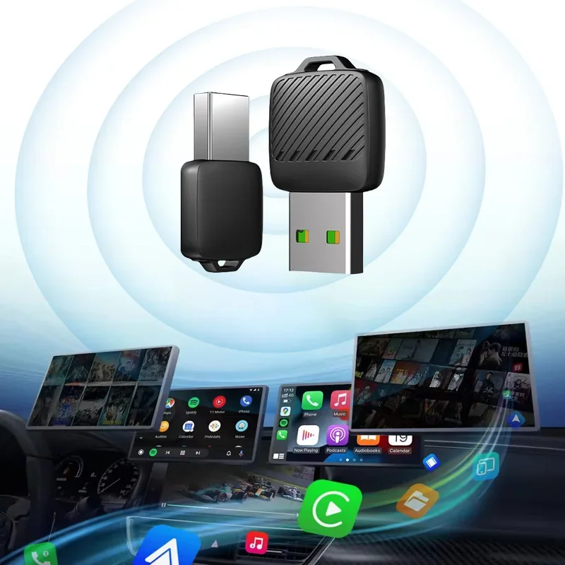 Wireless 2 in1 Android Auto Adapter Wireless CarPlay Dongle Car Intelligent Systems AI Smart Box For Car Wired CarPlay 4
