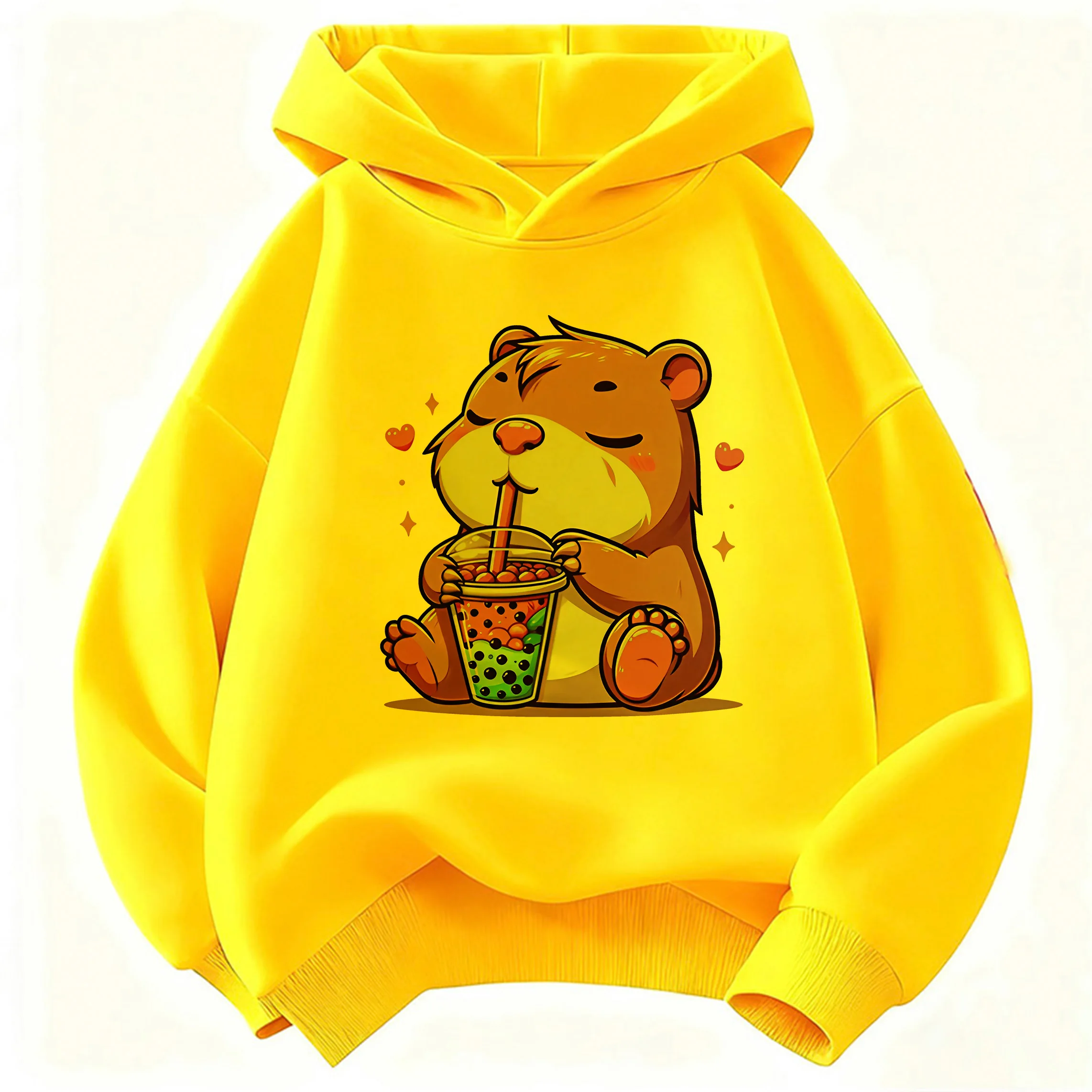 Capybara-Themed Children's Hoodie - Cute and Casual Spring Sweatshirt