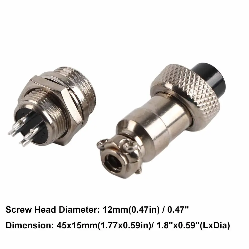 10 세트 전자 부품 GX12 항공 커넥터 12mm 5A 항공 플러그 4 핀 방수 커넥터 통신